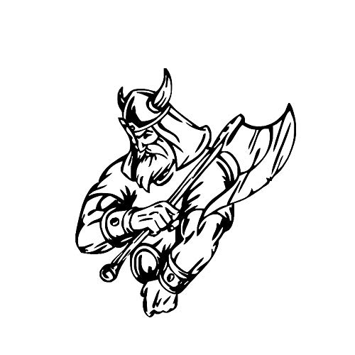 Preisvergleich Produktbild Persönlichkeit Auto Aufkleber Krieger Bold Brave Cool Viking Soldier Aufkleber Weiß / Schwarz Bedeckt die Karosserie Auto Aufkleber Vinyl, 12cm * 14cm