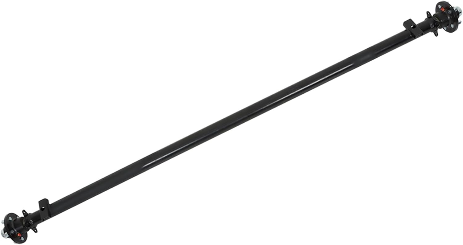 GXYWADY 3500lbs Trailer Axle 5 Lug 4.5 Inch Trailer Axle 89 Inch Hub Face 76 Inch Wide Frame with U Bolt Kit