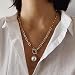 Produktbild Halskette Schmuck Ketten Frauen Herren Halskette Halskette Metall Dicke Kette Weiße Perlenkugeln Anhänger Halskette Knebelverschluss Big Chunky Simple Punk Style Lange Halskette