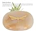 Thumb Worry Stone, Gold Dragonfly Carving Healing Crystal Quartz Palm Stone Meditation Gift for Reiki Meditation Balancing (Type 1)