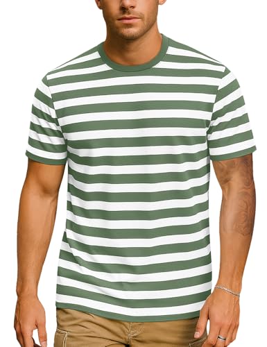 トップス Pretty Green:Mens Striped Shirt SS(S) 41CQeGbt6UL.jpg