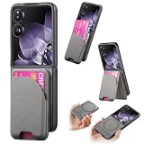 ZORSOME Kompatybilne z Xiaomi Mix Flip 2 w 1, zdejmowany portfel, pełne pokrycie, odporne na wstrząsy etui ochronne ze stojakiem, szare
