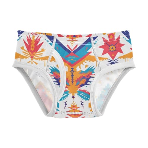 KLL Mexican Fabric Pattern Colorful Little Boys Soft Boxer Briefs Breathable Undies