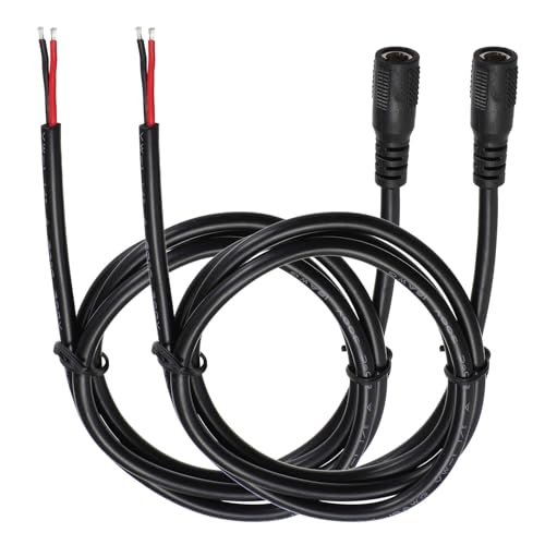 Cable de alimentación CC 5,5x2,1 mm con extremo abierto de 100 cm para dispositivos electrónicos