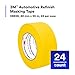 3M Automotive Refinish Masking Tape 388N, 06656, 48 mm x 55 m, Yellow, Crepe Backing, Moisture Resistant, Multi-Purpose