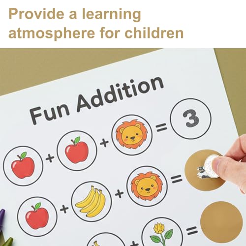 900 Stück Goldene Runde Rubbelaufkleber,2.5cm Rubbellose Selber Machen,Diy Etiketten Für Überraschung Geeignet Postkarten Geschenke