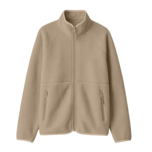 YRAETENM Fleece Jacket Women Lightweight Full Zip Fall Sherpa Warm Coats - image 7
