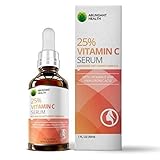 Abundant Health 25% Vitamin C Serum with Vitamin E and Hyaluronic Acid for Youthful Looking Skin, 1 fl. oz.