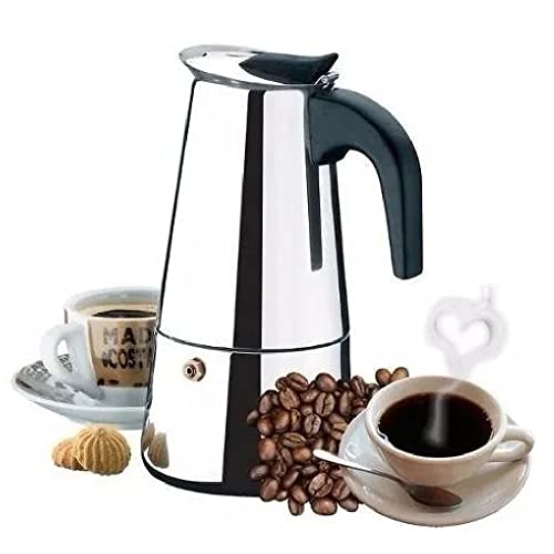 Hauskraft, Cafeteira Italiana Aço Inox Cozinha Café Cappuccino 9 Xícaras 450ml