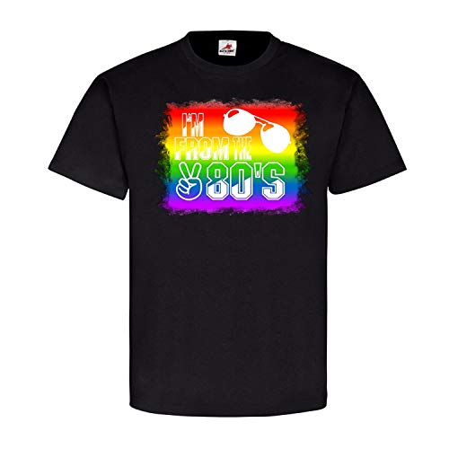 T-shirt I'm from The 80's grande taille noir pour homme confortable