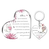 【MESURES】 Longueur de l’anneau : 3 cm / 1,18 pouce ; Longueur de l’étiquette de cœur : 5 cm / 1,97 pouce ou 2,5 cm / 0,98 pouce. La plaque acrylique mesure 9,5 x 9,5 x 1 cm (3,74 x 3,74 x 0,39 pouces) et pèse 80 grammes, ce qui constitue un ajout substantiel mais élégant à n’importe quel espace.