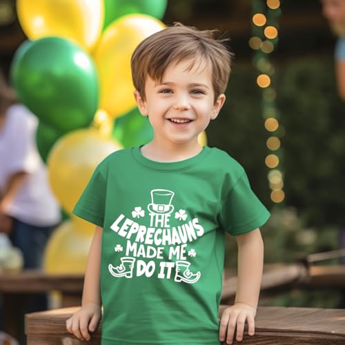 Image of Kids St Patricks Day Shirt Irish Shamrocks Graphic T-Shirt Shamrock Paddy's Day Tees Tops 2-7 Years