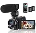 Video Camera Camcorder Digital YouTube Vlogging Camera Recorder FHD 1080P 24.0MP 3.0 Inch 270 Degree Rotation Screen 16X Digital Zoom Camcorder with Microphone,Remote Control and 2 Batteries