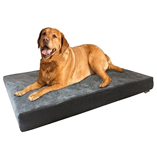 dogbed4less XL Orthopedic Memory Foam Dog Bed with Machine Washable Cover, Waterproof Lining for Medium to Large Pet, 47X29X4 Pad Fit 48X30 Crate
