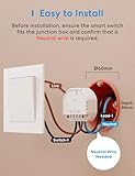 Meross Matter Smart Light Switch with Energy Monitor, Wireless Relay WiFi Switch Works with Matter/Alexa/HomeKit/Google Home, Smart Switch Module Voice & Remote Control, Neutral Wire Required - Image 6