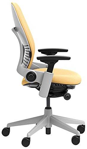 Image of Steelcase Leap Chair with Platinum Base & Hard Floor Caster, Sunrise