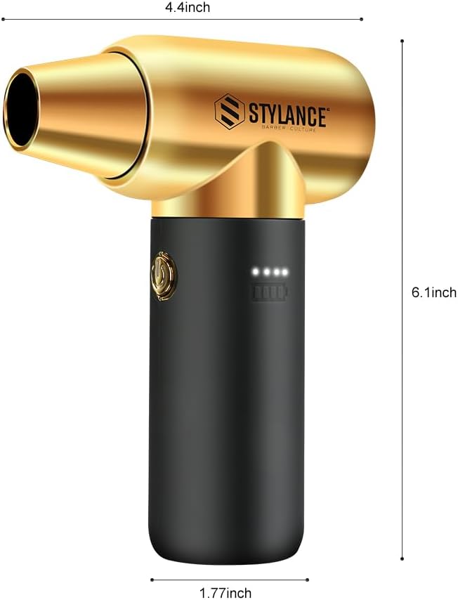 Compressed Air Duster,110000RPM Electric Air Duster, Mini Blower Jet Dry Blower for Computer, Keyboard, Car, Home, Outdoor Cleaning, Type-C (Gold)