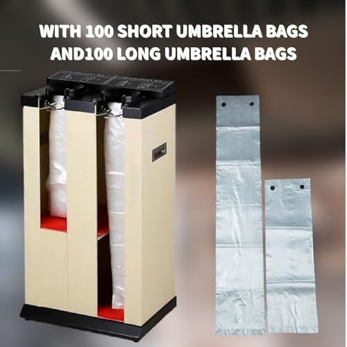 Distributeur Automatique de Sacs pour parapluies, Emballage Professionnel de parapluies humides avec 200 Sacs, Support métallique pour Une Utilisation en intérieur, Conception Facile d'accès