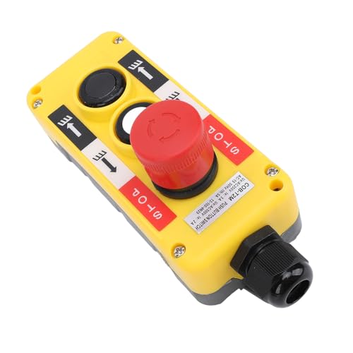 Emergency Stop Waterproof Hoist Crane Push Button Switch, IP68 Rated, for Industrial, Automation Control