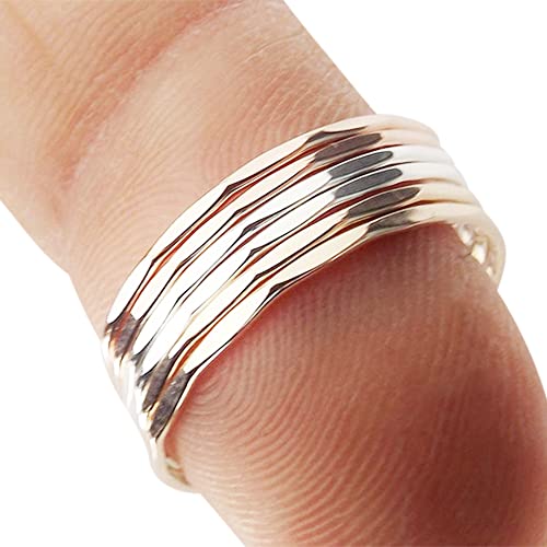 New!Build A Set!Super Skinny Stacking,Knuckle, or Thumb Rings,Gold Rings,Stacking Rings,Knuckle Rings,Skinny Rings,Thin Rings, Hammered Ring