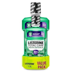Listerine Total Care Teeth Defence Antibacterial Mouthwash Value Pack 1.5L|Kills Germs|Freshens Breath|Strengthens Teeth|Fights Plaque|Protects healthy gums|Helps prevent cavities