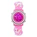Bambini Orologi Bambini Sport Impermeabile 3D Carino Cartoon Digitale 7 Luci di Colore Orologio da Polso per Ragazzi Ragazze