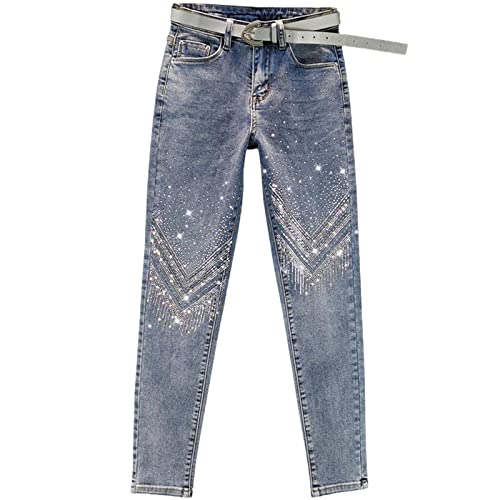 Jean skinny stretch à strass Cover