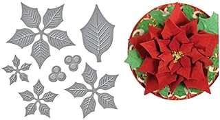 Ruluti Metal Die Cuts Embossing Stencil Tool Layered Poinsettia Die Cuts Stencil for Album Decoration Greeting Card Diy Craft Decoration