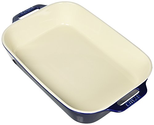 STAUB Ceramics Rectangular Baking Dish 13x9-inch Dark Blue