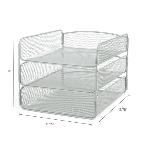 Bureau triple plateau Onyx WH meuble informatique blanc multi-écrans - 3