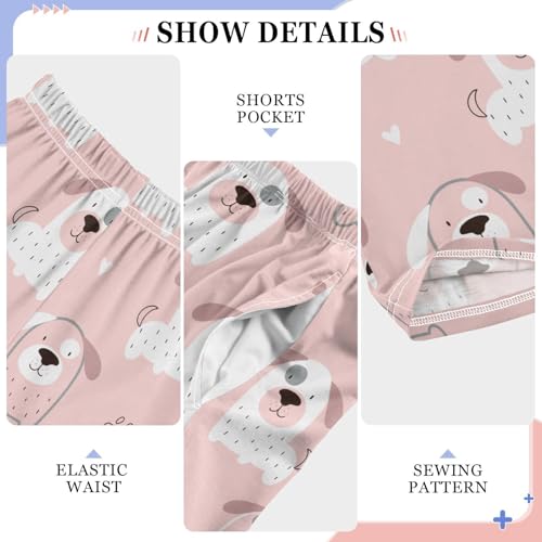 CaTaKu Boys Cute Dogs Scandinavian Pants for Boys Girls Wide Leg Sweatpants Kids Long Bottoms with Pockets Size 6-14Y4