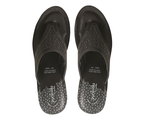 Image of puntoblu Embellished Ultra Comfort Platform Heels for Women | Comfortable Padded Footbed | Anti-Skid & Durable High Heel Slippers for Girls | Ideal for Casual, Party & Ethnic Wear