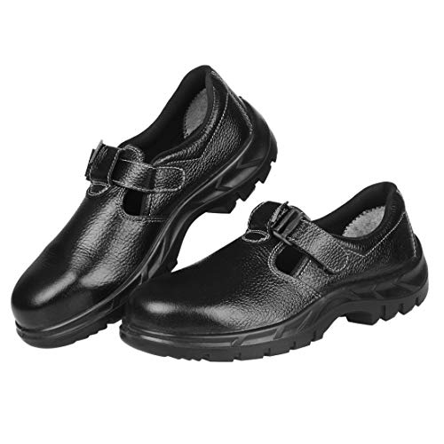KARAM ISI Marked Leather Safety Shoe Excellent Grip, Comfort and Slip Resistance | Safety Shoes with Fibre Toe | Single Density | Black |FS101BL(FWSAPN) KARAM ISI Marked Leather Safety Shoe Excellent Grip, Comfort and Slip Resistance | Safety Shoes with Fibre Toe | Single Density | Black |FS101BL(FWSAPN)