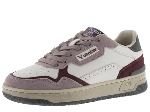 Basket basse Victoria 1985 unisexe en cuir et pièces colorées style rétro 8800125