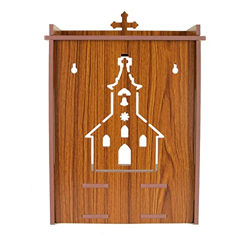 Krupasadhya Wooden Art Mini Temple for Home and Offfice Wall Mounted, Hanging Pooja Mandir Decoration Shelf (451T) 3