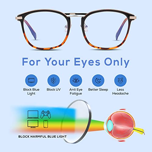 Image of DUCO Blue Light Blocking Glasses For Men Blue Ray Glasses Oversized Computer Glasses Retro Square Fashion Eyeglasses 5223