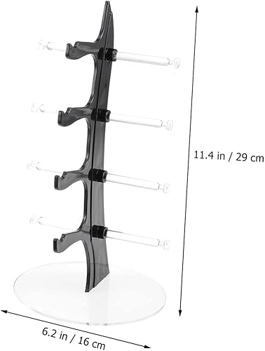 Vista 2 de Zerodeko Soporte de cristal acrílico para gafas de sol, soporte de exhibición de vidrio, organizador de gafas de sol, estante de exhibición de gafas