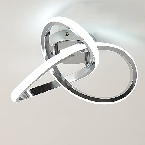 Caneoe CL-MHLS-C-US Hallway Light Acrylic Modern Led Ceiling Light Fixtures Cool White 6000K Close To Ceiling Lights For Bedroom Bathroom Kitchen Balcony Corridor Stair Aisle Lamp Curved Creative Design Ceiling Lamp thumb #7