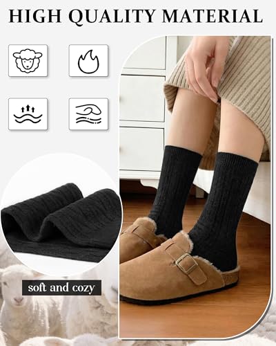 Image of Loritta Wool Socks for Women, Winter Warm Hiking Boot Socks Gifts