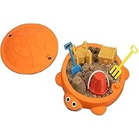 Mini Turtle Sandbox Desk Toy – Soft Sand and Small Tools, Outdoor Play Equipment and Desktop Decor, Stress Relief Novelty Gift for Adults and Kids at Home and Office