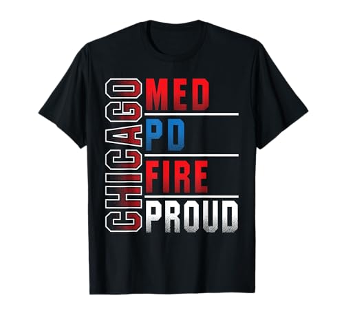 Chicago Med, Chicago PD, Chicago Fire, Chicago Proud T-Shirt für 13,99 EUR bei amazon.de Bild: Chicago Med, Chicago PD, Chicago Fire, Chicago Proud T-Shirt für 13,99 EUR bei amazon.de