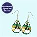 St. Patrick's Day Shamrock Gnome Green & Gold Teardrop Dangle Earrings Cute Spring Jewelry Gift for Women Mom Handmade by The Painted Pug (Gnome Green Gold) (Gnome Beer)