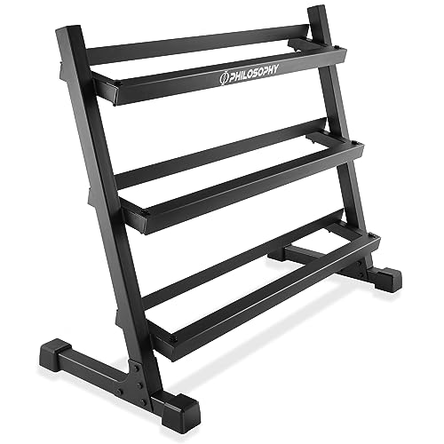 Philosophy Gym Commercial 3-Tier Dumbbell Rack, Heavy-Duty