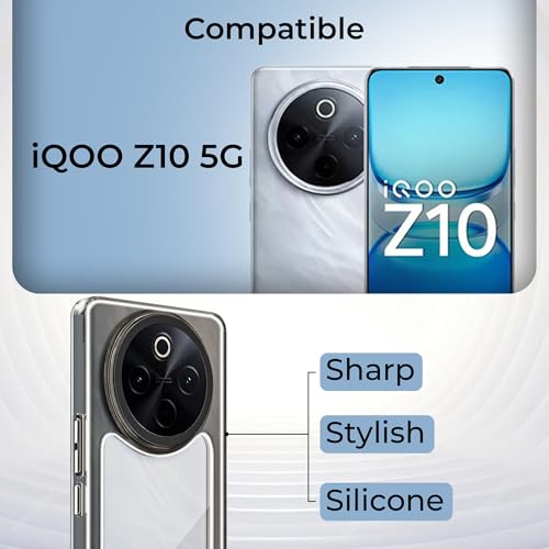 Image of A rtistque Ultra Stylish Back Cover Case for iQOO Z10 / Vivo T4 5G | Premium Shockproof TPU | Protective Design | iQOO Z10 / Vivo T4 Back Cover - Black