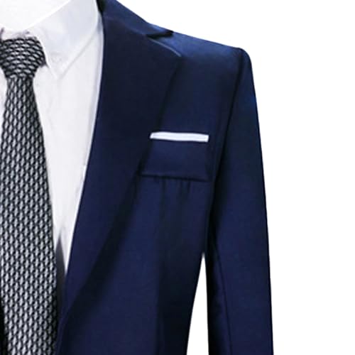 Men's Solid One Button Casual Suit Formal Dress Slim Fit Tuxedo Daily Wedding Business Sports Coat3