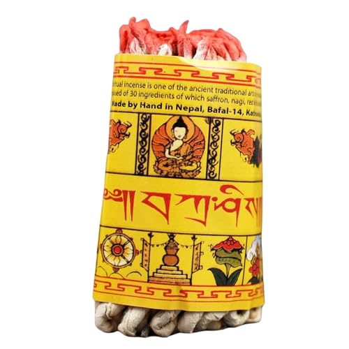 Fay Bless Handgefertigte Seil-Räucherstäbchen aus Nepal, 2 Bündel (Tashi)