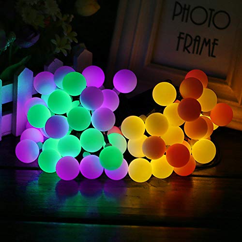 Guirnalda de luces solares multicolor de 12m para ambientar fiestas al aire libre en patios 3