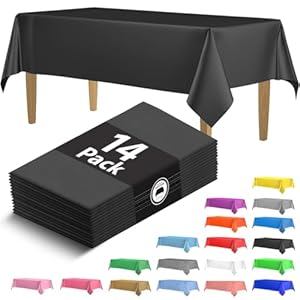 14 Pack Black 54 x 108 in. Rectangl...