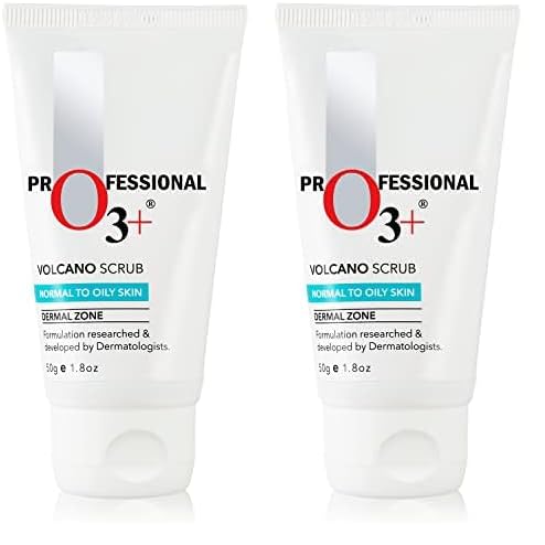 O3+ Volcano Scrub For Exfoliation, Deep Cleansing, Blackhead Removal And Pore Minimization (50G) (Pack of 2)