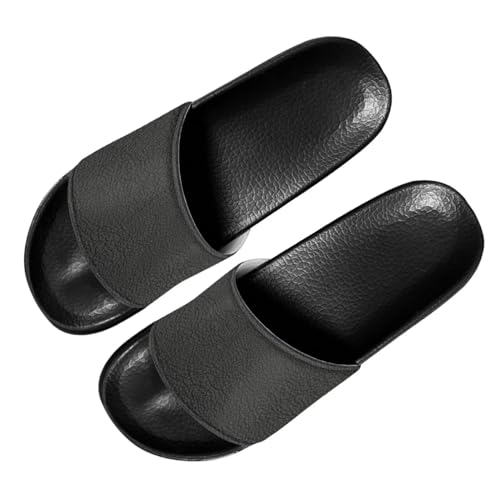 Mens Non-Slip EVA Slide Sandals Pool House Beach Footwear Comfy Open Toe Flat Shoes Single Band Slippers Slip On Shower Shoes With Soft Leather2